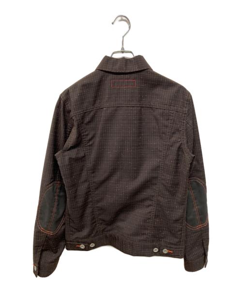 COMME des GARCONS JUNYA WATANABE MAN（コム デ ギャルソン ジュンヤ ワタナベ マン）COMME des GARCONS JUNYA WATANABE MAN (コム デ ギャルソン ジュンヤ ワタナベ マン) LEVI’S (リーヴァイス) ウールモヘヤエルボーパッチワークジャケット ブラウン サイズ:XSの古着・服飾アイテム