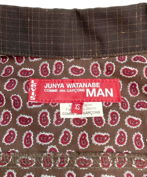 COMME des GARCONS JUNYA WATANABE MAN（コム デ ギャルソン ジュンヤ ワタナベ マン）COMME des GARCONS JUNYA WATANABE MAN (コム デ ギャルソン ジュンヤ ワタナベ マン) LEVI’S (リーヴァイス) ウールモヘヤエルボーパッチワークジャケット ブラウン サイズ:XSの古着・服飾アイテム