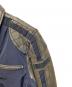 中古・古着 DIESEL (ディーゼル) ナイロン切り替えレザーバイカージャケット ブラック×ネイビー サイズ:S：18000円