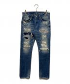 Hysteric Glamourヒステリックグラマー）の古着「RSM加工 DENIM SLIM PANTS(デニム スリム パンツ) 日本製」｜インディゴ
