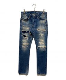 Hysteric Glamour（ヒステリックグラマー）の古着「RSM加工 DENIM SLIM PANTS(デニム スリム パンツ) 日本製」｜インディゴ