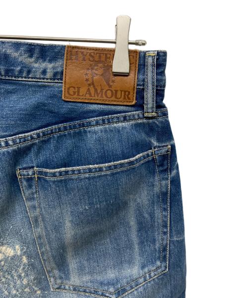 Hysteric Glamour（ヒステリックグラマー）Hysteric Glamour (ヒステリックグラマー) RSM加工 DENIM SLIM PANTS(デニム スリム パンツ) 日本製 インディゴ サイズ:W30/L32の古着・服飾アイテム