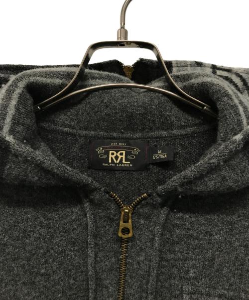 RRL（ダブルアールエル）RRL (ダブルアールエル) アラスカ柄ウールニットパーカー グレー サイズ:Mの古着・服飾アイテム