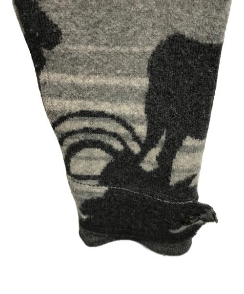 RRL（ダブルアールエル）RRL (ダブルアールエル) アラスカ柄ウールニットパーカー グレー サイズ:Mの古着・服飾アイテム