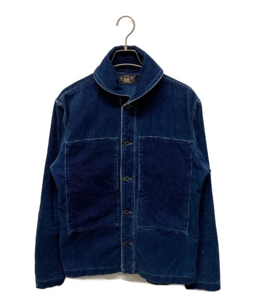 RRL（ダブルアールエル）RRL (ダブルアールエル) ショールカラーインディゴコーデュロイジャケット カバーオール 月桂樹ボタン アメカジ  インディゴ サイズ:Sの古着・服飾アイテム