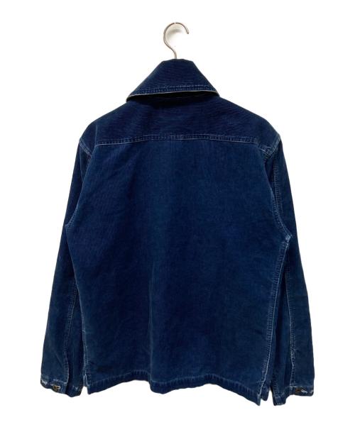 RRL（ダブルアールエル）RRL (ダブルアールエル) ショールカラーインディゴコーデュロイジャケット カバーオール 月桂樹ボタン アメカジ  インディゴ サイズ:Sの古着・服飾アイテム