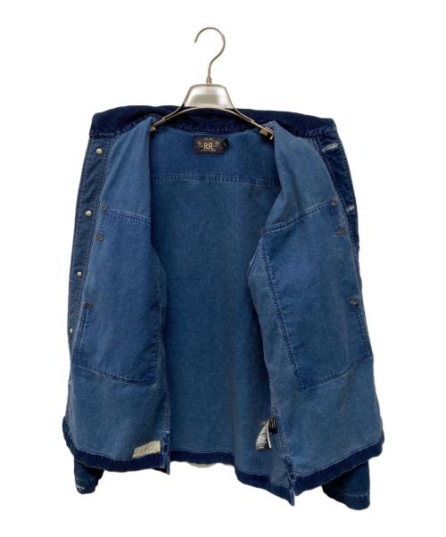 RRL（ダブルアールエル）RRL (ダブルアールエル) ショールカラーインディゴコーデュロイジャケット カバーオール 月桂樹ボタン アメカジ  インディゴ サイズ:Sの古着・服飾アイテム