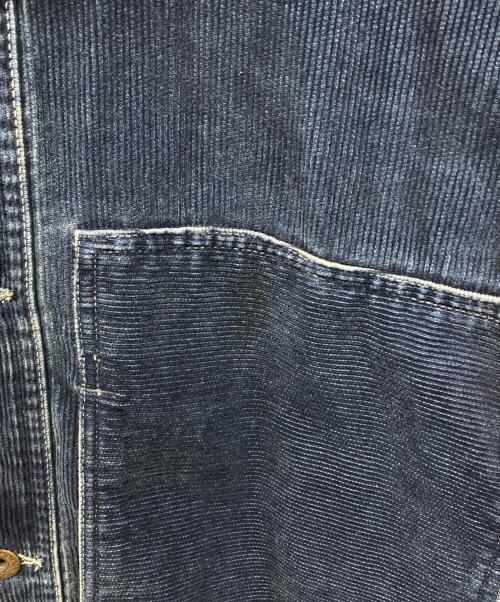 RRL（ダブルアールエル）RRL (ダブルアールエル) ショールカラーインディゴコーデュロイジャケット カバーオール 月桂樹ボタン アメカジ  インディゴ サイズ:Sの古着・服飾アイテム