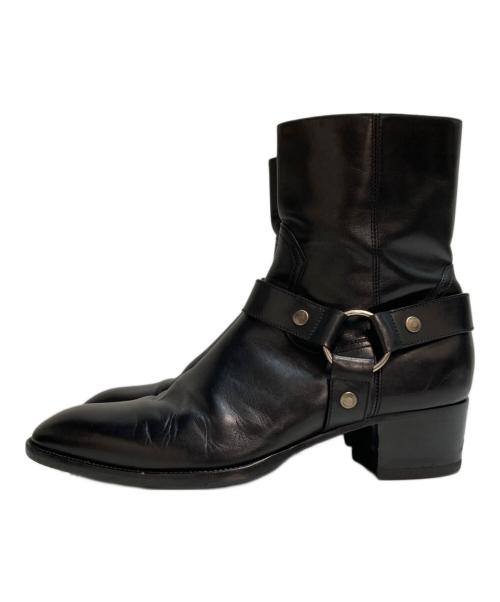 Saint Laurent Paris（サンローランパリ）Saint Laurent Paris (サンローランパリ) ワイアット ハーネスブーツ モード イタリア製 ブラック サイズ:SIZE 43の古着・服飾アイテム