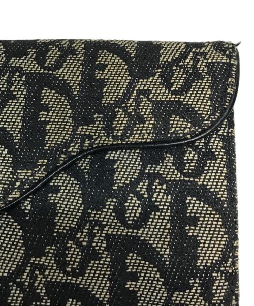 Christian Dior（クリスチャン ディオール）Christian Dior (クリスチャン ディオール) トロッター2つ折り財布 ベージュ×ブラックの古着・服飾アイテム