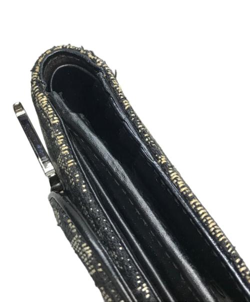 Christian Dior（クリスチャン ディオール）Christian Dior (クリスチャン ディオール) トロッター2つ折り財布 ベージュ×ブラックの古着・服飾アイテム