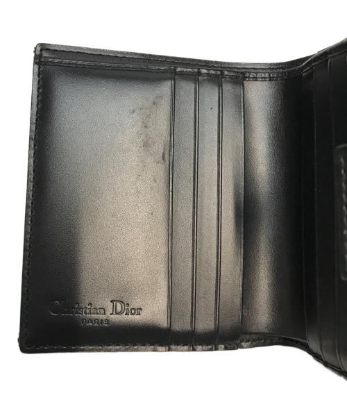 Christian Dior（クリスチャン ディオール）Christian Dior (クリスチャン ディオール) トロッター2つ折り財布 ベージュ×ブラックの古着・服飾アイテム