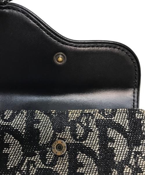 Christian Dior（クリスチャン ディオール）Christian Dior (クリスチャン ディオール) トロッター2つ折り財布 ベージュ×ブラックの古着・服飾アイテム