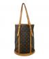 LOUIS VUITTON (ルイ ヴィトン) バケットGM トートバッグ ブラウン：45000円