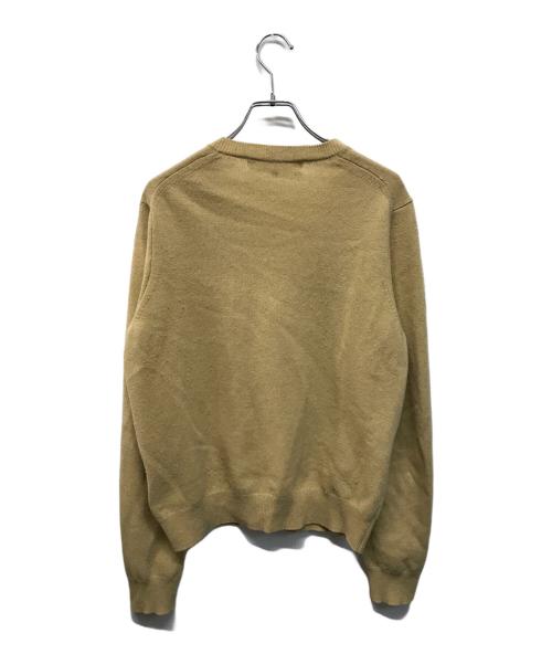 PLAY COMME des GARCONS（プレイコムデギャルソン）PLAY COMME des GARCONS (プレイコムデギャルソン) ブラックハート ウールカーディガン ベージュ サイズ:Mの古着・服飾アイテム