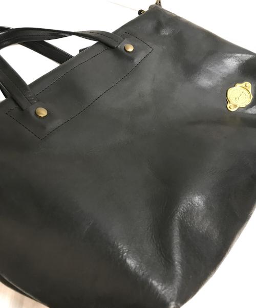 LITSTA（リティスタ）LITSTA (リティスタ) ワックスレザー 2wayボストンバッグ ブラックの古着・服飾アイテム