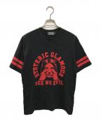 Hysteric Glamourヒステリックグラマー）の古着「SEE NO EVIL（シー・ノー・イーヴル） Tシャツ」｜レッド×ブラック