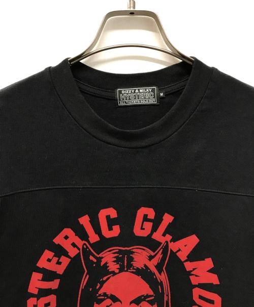 Hysteric Glamour（ヒステリックグラマー）Hysteric Glamour (ヒステリックグラマー) SEE NO EVIL（シー・ノー・イーヴル） Tシャツ レッド×ブラック サイズ:Mの古着・服飾アイテム