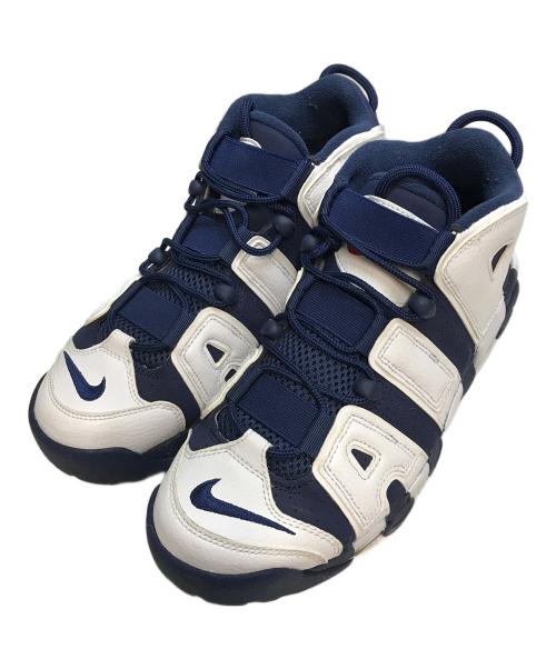 NIKE（ナイキ）NIKE (ナイキ) AIR MORE UPTEMPO '96 OLYMPIC（エアー・モア・アップテンポ・ナインティシックス・オリンピック） ホワイト×ネイビー サイズ:26.5cmの古着・服飾アイテム
