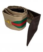 GUCCIグッチ）の古着「プリント シルク リボン スカーフ ツイリー」｜ベージュ