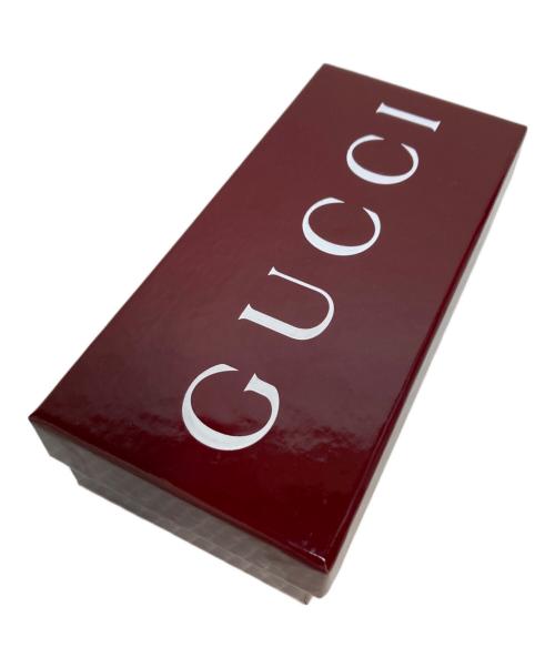 GUCCI（グッチ）GUCCI (グッチ) プリント シルク リボン スカーフ ツイリー ベージュの古着・服飾アイテム