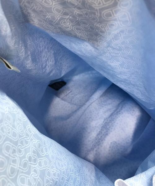 HERMES（エルメス）HERMES (エルメス) プティアッシュ ネクタイ コットン トートバッグ シルク ブルーの古着・服飾アイテム