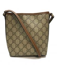 GUCCI（グッチ）の古着「〔GGエンブレム〕ナノ バケットバッグ イタリア製」｜ベージュ