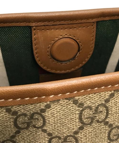 GUCCI（グッチ）GUCCI (グッチ) 〔GGエンブレム〕ナノ バケットバッグ イタリア製 ベージュの古着・服飾アイテム