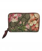 GUCCIグッチ）の古着「GGブルームス コンパクトウォレット イタリア製」｜ベージュ×ピンク