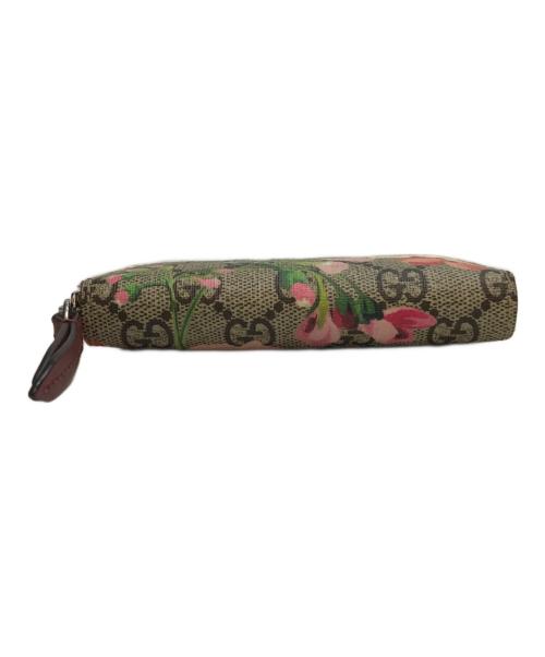 GUCCI（グッチ）GUCCI (グッチ) GGブルームス コンパクトウォレット イタリア製 ベージュ×ピンクの古着・服飾アイテム