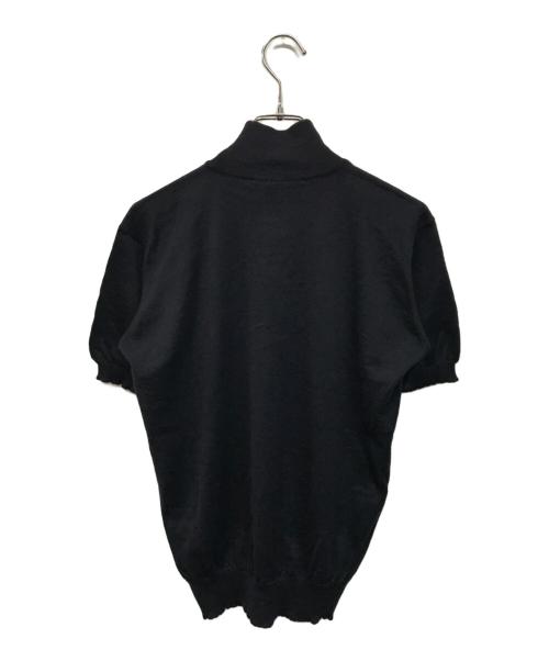 CHANEL（シャネル）CHANEL (シャネル) 裾ココマークカシミヤシルク半袖ニット ブラック サイズ:SIZE 42の古着・服飾アイテム