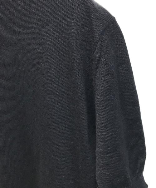 CHANEL（シャネル）CHANEL (シャネル) 裾ココマークカシミヤシルク半袖ニット ブラック サイズ:SIZE 42の古着・服飾アイテム