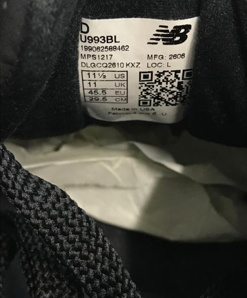 NEW BALANCE（ニューバランス）NEW BALANCE (ニューバランス) Made in USA 993 アメリカ製 ブラック サイズ:29.5cmの古着・服飾アイテム
