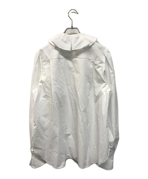 DRAWER（ドゥロワー）Drawer (ドゥロワー) CAPSULE フリルカラーブラウス 日本製 ホワイト サイズ:SIZE 38の古着・服飾アイテム