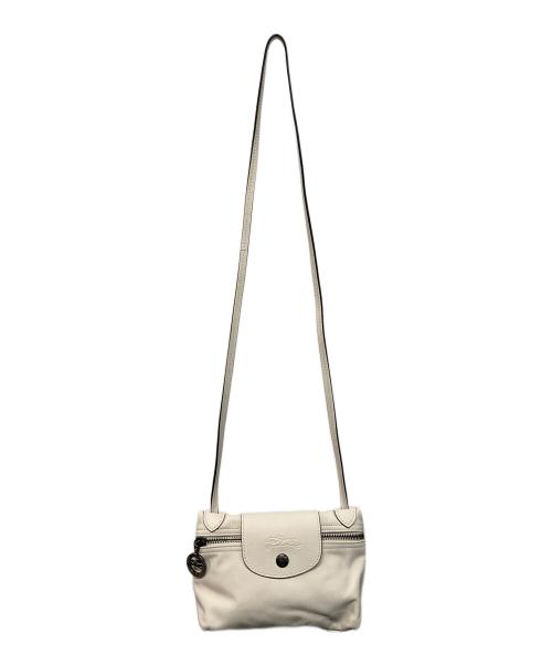 LONGCHAMP（ロンシャン）LONGCHAMP (ロンシャン) LE PLIAGE EXTRA（ル プリアージュ エクストラ） レザーショルダーバッグ ホワイトの古着・服飾アイテム