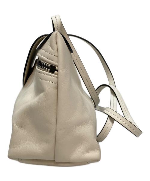 LONGCHAMP（ロンシャン）LONGCHAMP (ロンシャン) LE PLIAGE EXTRA（ル プリアージュ エクストラ） レザーショルダーバッグ ホワイトの古着・服飾アイテム
