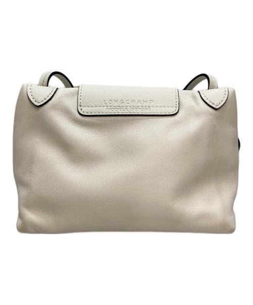 LONGCHAMP（ロンシャン）LONGCHAMP (ロンシャン) LE PLIAGE EXTRA（ル プリアージュ エクストラ） レザーショルダーバッグ ホワイトの古着・服飾アイテム