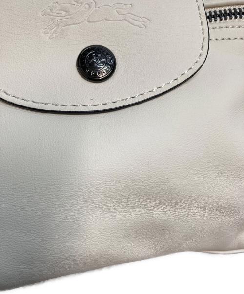 LONGCHAMP（ロンシャン）LONGCHAMP (ロンシャン) LE PLIAGE EXTRA（ル プリアージュ エクストラ） レザーショルダーバッグ ホワイトの古着・服飾アイテム