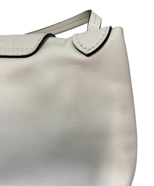 LONGCHAMP（ロンシャン）LONGCHAMP (ロンシャン) LE PLIAGE EXTRA（ル プリアージュ エクストラ） レザーショルダーバッグ ホワイトの古着・服飾アイテム