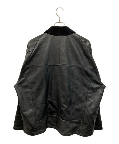 yoused（ユーズド）yoused (ユーズド) Leather Drivers Jacket(レザードライバーズジャケット) ブラック サイズ:不明の古着・服飾アイテム