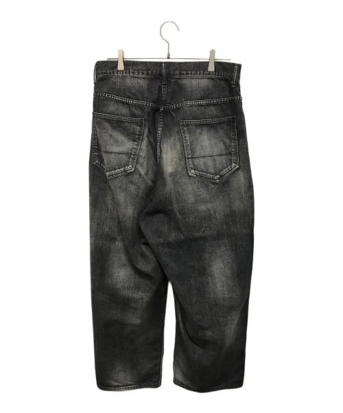 ANCELLM（アンセルム）ANCELLM (アンセルム) AGING WIDE DENIM PANTS(エイジング ワイド デニム パンツ) 日本製 ブラック サイズ:SIZE 2の古着・服飾アイテム
