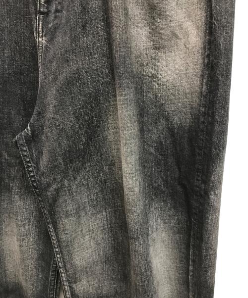 ANCELLM（アンセルム）ANCELLM (アンセルム) AGING WIDE DENIM PANTS(エイジング ワイド デニム パンツ) 日本製 ブラック サイズ:SIZE 2の古着・服飾アイテム