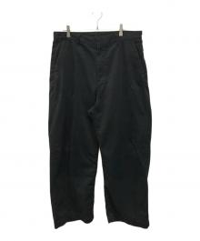 ANCELLM×WISM（アンセルム×ウィズム）の古着「WIDE CHINO PANTS(ワイド チノ パンツ) 日本製」｜ブラック