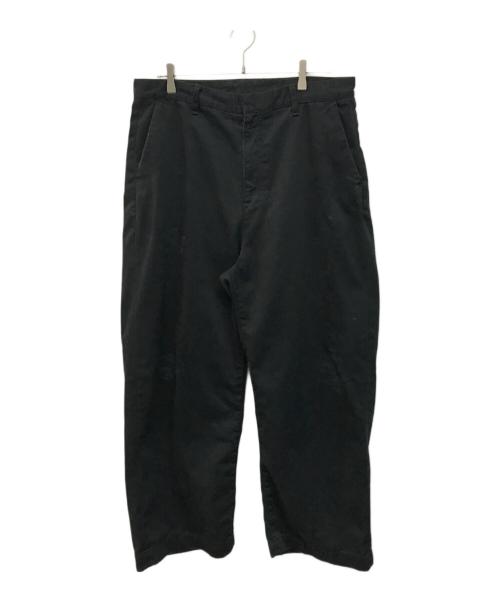 ANCELLM（アンセルム）ANCELLM (アンセルム) WISM (ウィズム) WIDE CHINO PANTS(ワイド チノ パンツ) 日本製 ブラック サイズ:SIZE 3の古着・服飾アイテム