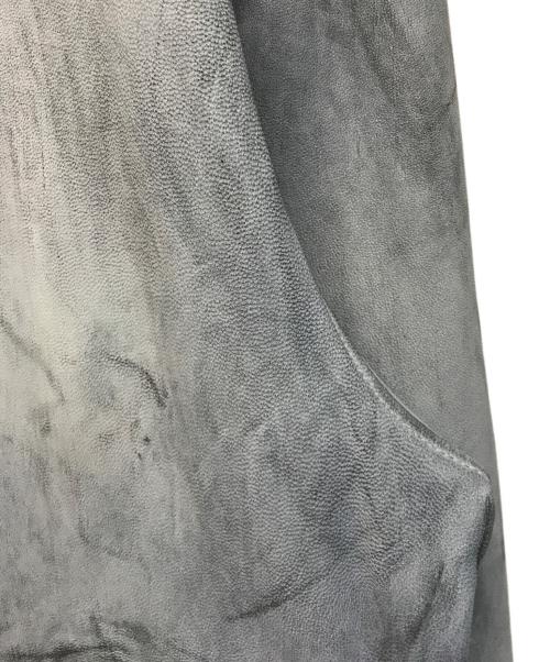 YOKE（ヨーク）YOKE (ヨーク) CUT OFF LEATHER CAR COAT(カットオフ レザー カーコート) ブルー 羊革  ブルー サイズ:SIZE 4の古着・服飾アイテム