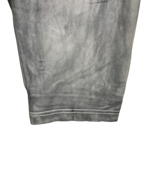 YOKE（ヨーク）YOKE (ヨーク) CUT OFF LEATHER CAR COAT(カットオフ レザー カーコート) ブルー 羊革  ブルー サイズ:SIZE 4の古着・服飾アイテム