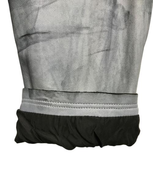 YOKE（ヨーク）YOKE (ヨーク) CUT OFF LEATHER CAR COAT(カットオフ レザー カーコート) ブルー 羊革  ブルー サイズ:SIZE 4の古着・服飾アイテム