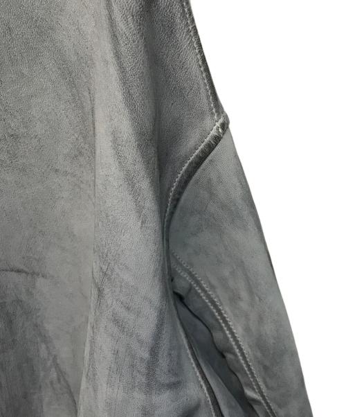 YOKE（ヨーク）YOKE (ヨーク) CUT OFF LEATHER CAR COAT(カットオフ レザー カーコート) ブルー 羊革  ブルー サイズ:SIZE 4の古着・服飾アイテム