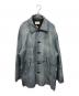 YOKE（ヨーク）の古着「CUT OFF LEATHER CAR COAT(カットオフ レザー カーコート) ブルー 羊革 」｜ブルー