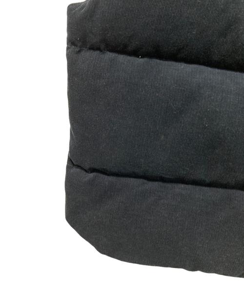 RockyMountainFeatherBed（ロッキーマウンテンフェザーベッド）RockyMountainFeatherBed (ロッキーマウンテンフェザーベッド) The DUFFER of ST.GEORGE (ザ ダファーオブセントジョージ) レザー切替コーデュロイダウンベスト ブラック サイズ:SIZE 36の古着・服飾アイテム